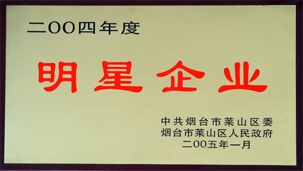 2004年煙臺(tái)市明星企業(yè)