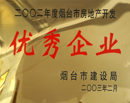 2002年煙臺市房地產(chǎn)開發(fā)優(yōu)秀企業(yè)